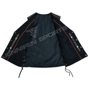 Chaleco de Cuero para Mujer, Chaleco de Motociclista Genuino, Chaleco de Moda para Motociclismo, Ajuste Cómodo y Duradero - Product Image 5
