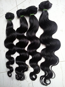 7HILLSHUMANHAIR Cheveux Humains 100% Naturels Vierge Indiens Ondulés Remy, Trame Simple Non Traitée, Bundles de Cheveux à Tisser Permanents d'Andhra Pradesh - Product Image 2