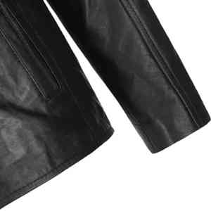 Chaqueta de Cuero Genuino para Hombre, Estilo Casual, Cuello Alto, Cierre de Cremallera, Color Sólido, Nueva Moda 2026, Manga Larga, Chaqueta de Cuero de Invierno para Hombre - Product Image 6