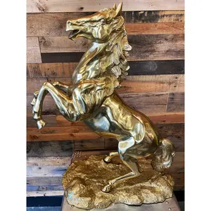 Sculpture de singe en métal faite à la main, accent artistique, statue de rhinocéros en métal tendance mondiale, décoration de luxe pour la maison, sculpture moderne polie - Product Image 4