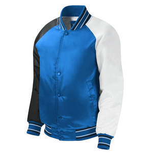 Custom Satin <b>Bomber</b> <b>Jacket</b> Men <b>Women</b> OEM Wholesale Streetwear Varsity Satin <b>Jacket</b> Embroidered Logo <b>Lightweight</b> Fashion Coat - Product Image 2