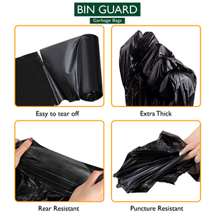 Customizable HDPE/LDPE 24*32cm <b>Kitchen</b> Garden Office Garbage Bags Heavy-Duty 12-16Gallon Trash Bag Rolls <b>Recyclable</b> Plastic Bags - Product Image 4