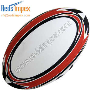 Ballon d'entraînement de rugby personnalisé en caoutchouc synthétique durable et léger, parfait pour le développement des compétences et les entraînements d'équipe - Product Image 3