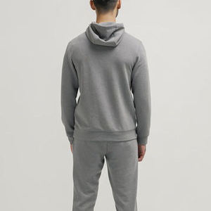 <b>Men's</b> <b>White</b> Hooded <b>Sweatshirt</b> Oversized Fit Solid Color Casual Pullover Breathable Pocket Design Streetwear Cotton Material - Product Image 3