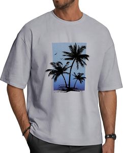 T-shirt décontracté pour homme, 100 % coton, col rond, épaules tombantes, imprimé, coupe oversize, best-seller OEM, provenance du Bangladesh - Product Image 1