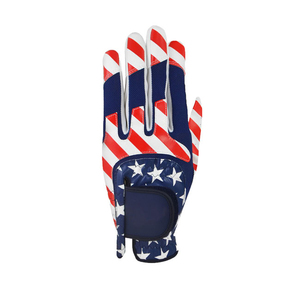 Gant de golf avec drapeau américain, main droite, cuir véritable, impression par sublimation, antidérapant, fermeture auto-agrippante, unisexe, sport - Product Image 6