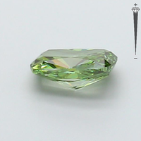 ROYAL GEMS, Diamante Cultivado en Laboratorio con Certificación IGI, Corte Cojín Alargado de 2.07 CT, Color Verde Intenso Fantasía, Claridad VS2, para Joyería
