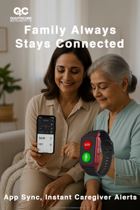 Montre connectée GPS 2025 QC V22 pour personnes âgées avec WiFi, appel SOS, détection de chute, moniteur de fréquence cardiaque, tension artérielle et suivi du sommeil, IP67 - Product Image 2