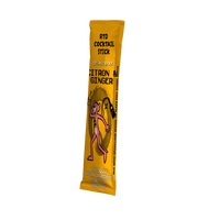 Cóctel RTD en Bolsita con Sabor a Limón, Jengibre y Tequila, 10% ABV, Sin Azúcar, 65 ml, Certificado HACCP, Cóctel Alcohólico Instantáneo en Bolsita