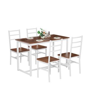 Set da Pranzo Moderno a 5 Pezzi Salvaspazio in Legno per Cucine Piccole e Angoli Cottura - Product Image 2