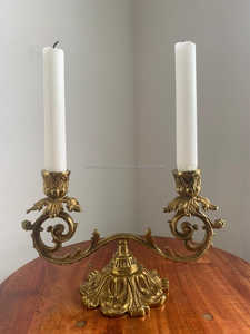 Candélabre décoratif en laiton antique, prix usine indien, grand porte-bougie de table, fournisseur en gros B2B - Product Image 6