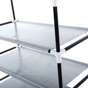 Scarpiera a 10 livelli e 9 scomparti, scaffale porta scarpe, organizer per armadio, disponibile in vari colori - Product Image 4