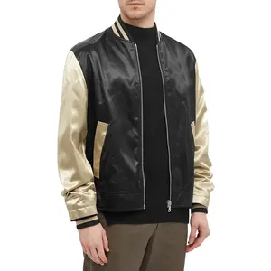 Benutzer definierte Großhandel Satin MA 1 Flight Men Bomber jacke