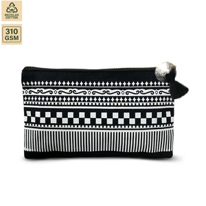 กระเป๋าเครื่องสำอางผ้าแคนวาสคอตตอนแบบไม่เคลือบ 310 GSM ขนาด 23x14 ซม. สำหรับเดินทาง พิมพ์โลโก้ได้ตามต้องการ ขายส่ง OEM รุ่น AS0058 - Product Image 1