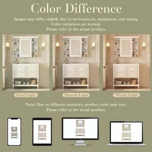 Mobile Bagno Moderno da 36 Pollici con Armadietto Medicinali Regolabile e 4 Cassetti: Soluzione Pratica per l'Organizzazione del Bagno - Product Image 5