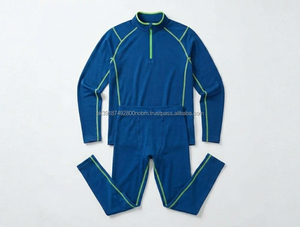 <b>Men</b>’s Compression <b>Base</b> <b>Layer</b> Set Long Sleeve Quarter Zip Athletic Running Training Thermal Sportswear Gym Fitness Activewear - Product Image 3