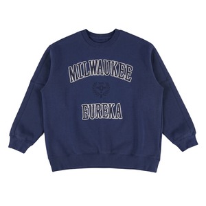 Sweat-shirt personnalisé pour femme, col rond, logo brodé Milwaukee Eureka sur le devant, coupe classique, tricot d'automne, 100% coton - Product Image 3