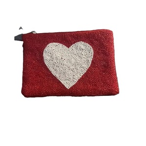 Beaded Cotton Crab Coin Purse with for <b>Pom</b> <b>Pom</b> Zipper Closure Handmade <b>Mini</b> Size Unisex Cartoon Design Polyester Lining - Product Image 6