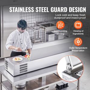 Stazione Elettrica da Banco per Condimenti 150W 4 Vaschette in Acciaio Inox 304 - Product Image 5