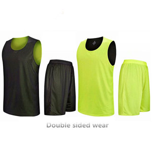 Tenues d'entraînement de basketball pour hommes adultes, respirantes, imprimées sur mesure double face, grande taille, vêtements de sport 100% polyester - Product Image 6