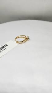 Bague de luxe pour femme en or 9 carats, diamant naturel couleur HI pureté SI 0,17 ct, plaqué rhodium, certifiée IGI, bijoux de mode, petits diamants - Product Image 3