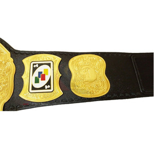 Ceintures de lutte de champion du monde poids lourd, taille adulte, en cuir et métal zinc. - Product Image 5