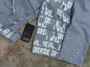 Conjunto de Sudadera y Pantalones Deportivos Personalizados, 100% Algodón, Felpa Gruesa, Estilo Francés, con Logotipo Personalizado - Product Image 3