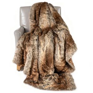 Coperta in Finta Pelliccia di Procione 60x80 Pollici, Doppio Lato Super Morbido, Rivestimento in Micro Mink 760GSM - Product Image 1