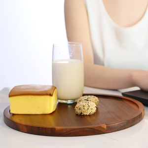 AWE Mid Century Modern Classic Design <b>Serving</b> <b>Tray</b> <b>Black</b> Powder Coated Wooden Base Dishwasher Microwave Safe Multipurpose Use - Product Image 3