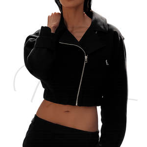 Chaqueta corta con cremallera para mujer, chaqueta corta informal a la moda, chaqueta ligera para mujer, chaqueta de moda para primavera y verano - Product Image 5