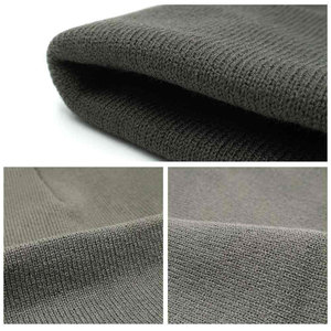 Gorros de Invierno Cálidos de Fibra Acrílica de Color Sólido con Logotipo Bordado Personalizado al por Mayor, Gorro de Punto con Logotipo Personalizado - Product Image 6