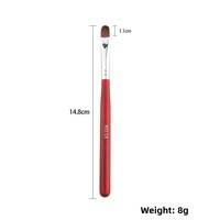 Pinceau double embout à pointe ronde pour vernis gel, stylo de nail art ultra-fin, aiguille à points, poils de Kolinsky, manche en bois, gel UV, OEM, personnalisé, vente en gros
