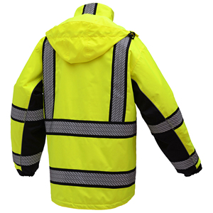 New Arrival Safety Workwear <b>Men</b> <b>Reflective</b> <b>Jacket</b> 100% Polyester Top Quality work wear <b>Jackets</b> for Roadway & Construction - Product Image 5