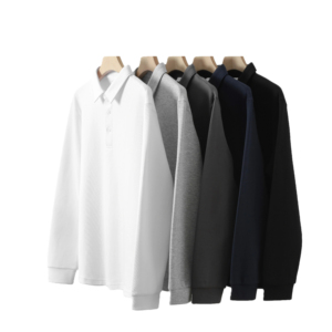 High Quality Wholesale Customized Logo and Color Breathable <b>Long</b> <b>Sleeve</b> Casual Fit <b>Polo</b> <b>Shirt</b> for <b>Men</b> - Product Image 3