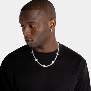 Collar de cadena de lujo para hombre, diseño cubano con incrustaciones de circonitas, disponible en tono dorado y plateado, para la moda hip hop. - Product Image 2