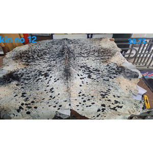 Cowhide Leather Rug Living Room Floor Premium Decor Authentic Real Animal Carpet <b>Large</b> Size Speckled Natural Area Styling Mat - Product Image 5