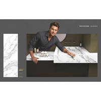Calacatta Venato 800x2400x15mm Poli Porcelaine Blanc Italien Sol Céramique de Luxe Pierre Frittée Carreaux de Designer