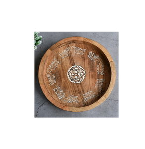 Assiette de service alimentaire en bois et nacre au design unique pour usage domestique, forme carrée, assiette en bois et nacre pour chocolat - Product Image 4