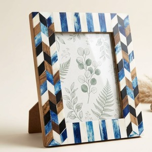 Elegant Wood <b>Photo</b> <b>Frame</b> <b>5x7</b> Inch Rectangular Floral Design Tabletop Display Vertical Orientation - Product Image 3