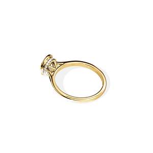Women's 14k Gold plated Diamond Engagement Ring Round Brilliant Cut prong Setting floral Style Fine Jewelry - Product Image 3