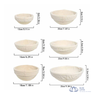 BEST SELLING | Rattan <b>Bread</b> Proofing <b>Basket</b> Handwoven Eco-Friendly Reusable Dough Fermentation for Baking Bowl Set 2 Supply - Product Image 1