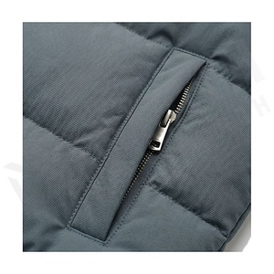 Hooded Quilted Waterproof <b>Bubble</b> Jacket Black Full Sleeve Winter Windproof Cotton Shell Knitted Fabric Polyester Filling Stand - Product Image 5