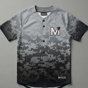 Camiseta de Béisbol Corta Sublimada de Grado Profesional, Personalizada, con Botones, Tejido de Malla, Alto Rendimiento, Protección UV, Deportiva - Product Image 1