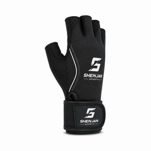 Gants de sport à fermeture auto-agrippante pour entraînement extérieur, maintien ferme, unisexe, personnalisables, demi-doigts, antidérapants en cuir, à prix abordable - Product Image 3