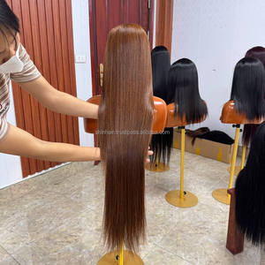 Pelucas de Cabello Humano al por Mayor, Productos de Cabello Virgen Vietnamita, Pelucas de Cabello Humano con Frente de Encaje Liso, Pelucas con Frente de Encaje HD para Mujer - Product Image 2