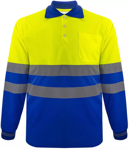 เสื้อโปโลสะท้อนแสงแขนยาวสำหรับผู้ชาย สีเหลืองส้ม ระบายอากาศได้ดี เหมาะสำหรับงานเหมือง พร้อมปักโลโก้ตามสั่ง - Product Image 6