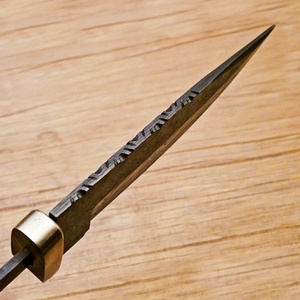 UMAR FAROOQ CUTLERY KITCHEN WARE CKS-71 Cuchillo de hoja en bruto de 8 pulgadas, de acero de Damasco hecho a mano, personalizado, con punta clip y filo recto, de 3mm de grosor - Product Image 3