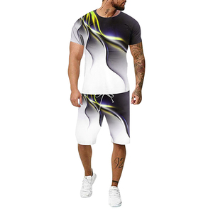 Ensemble Sportif Décontracté Personnalisé pour Homme avec Impression 3D – T-shirt et Short 2 Pièces Marque Homme – Manches Courtes Été Décontracté Léger - Product Image 3