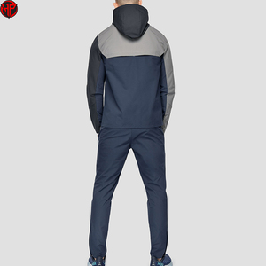 Chaqueta cortavientos de nailon personalizada para hombre, talla grande, con forro de malla, mangas raglán de poliéster para exteriores, con capucha, para hombre - Product Image 6