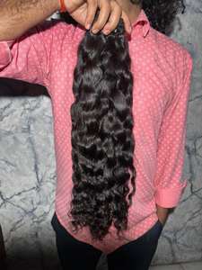 Extensions de cheveux 100% naturels indiens, texture bouclée indienne, sans nœuds, cuticules alignées, provenant d'un seul donneur - Product Image 4